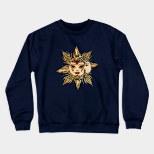 Astronomy Sun and Moon - Vintage Sketch Crewneck Sweatshirt